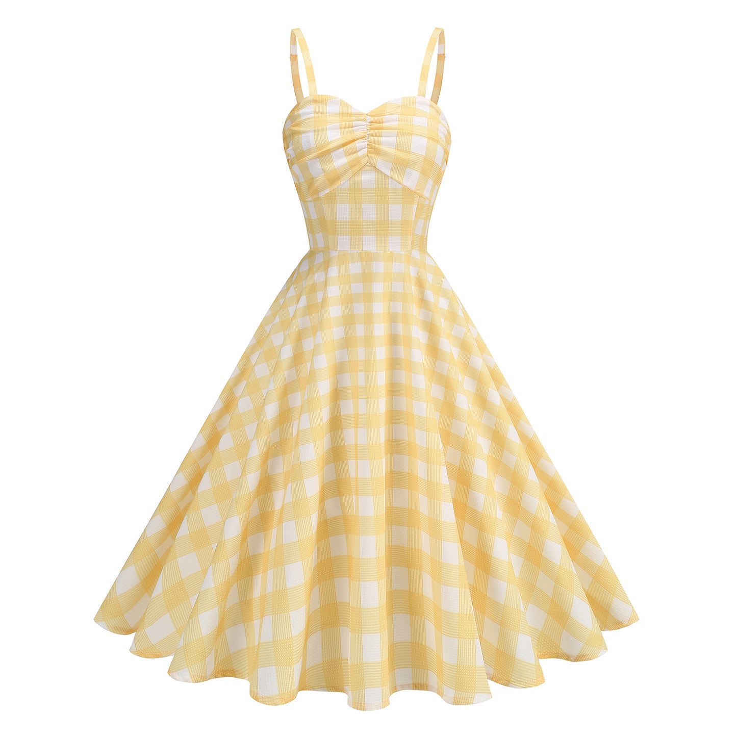 Women's Lattice Strap Waist Slimming Large Hem Dresses