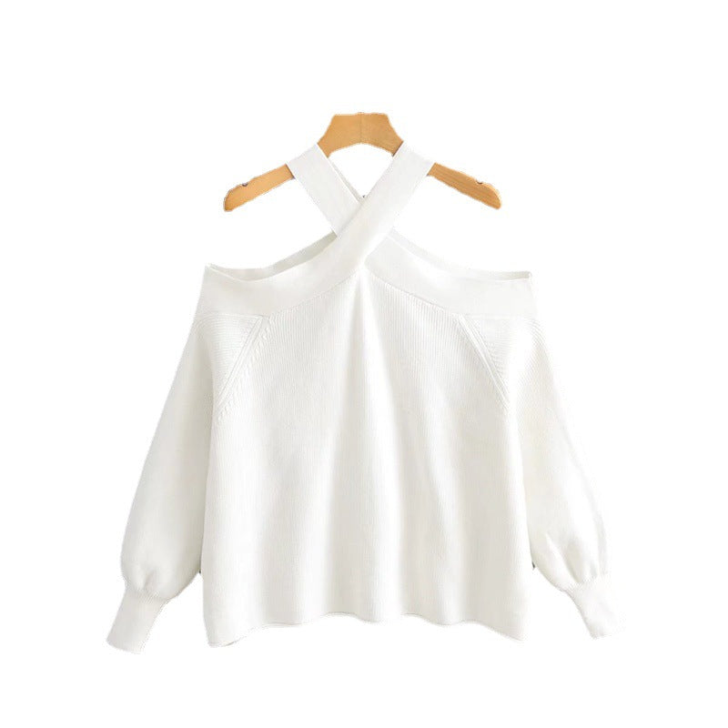 Women's Autumn Design Sense Loose Halter For Knitwear
