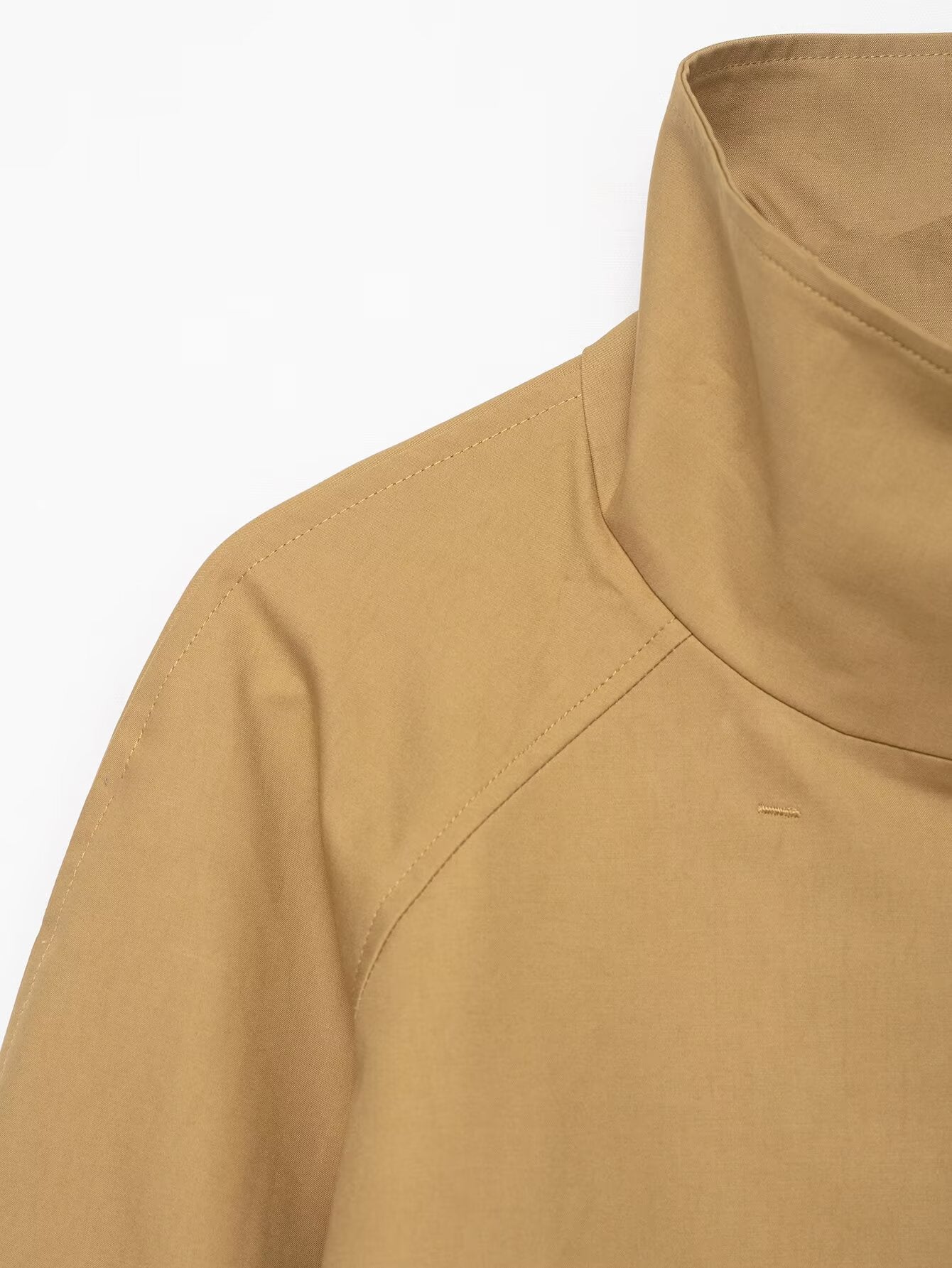 Women's Stand Collar Crisp One Button Profile Coats