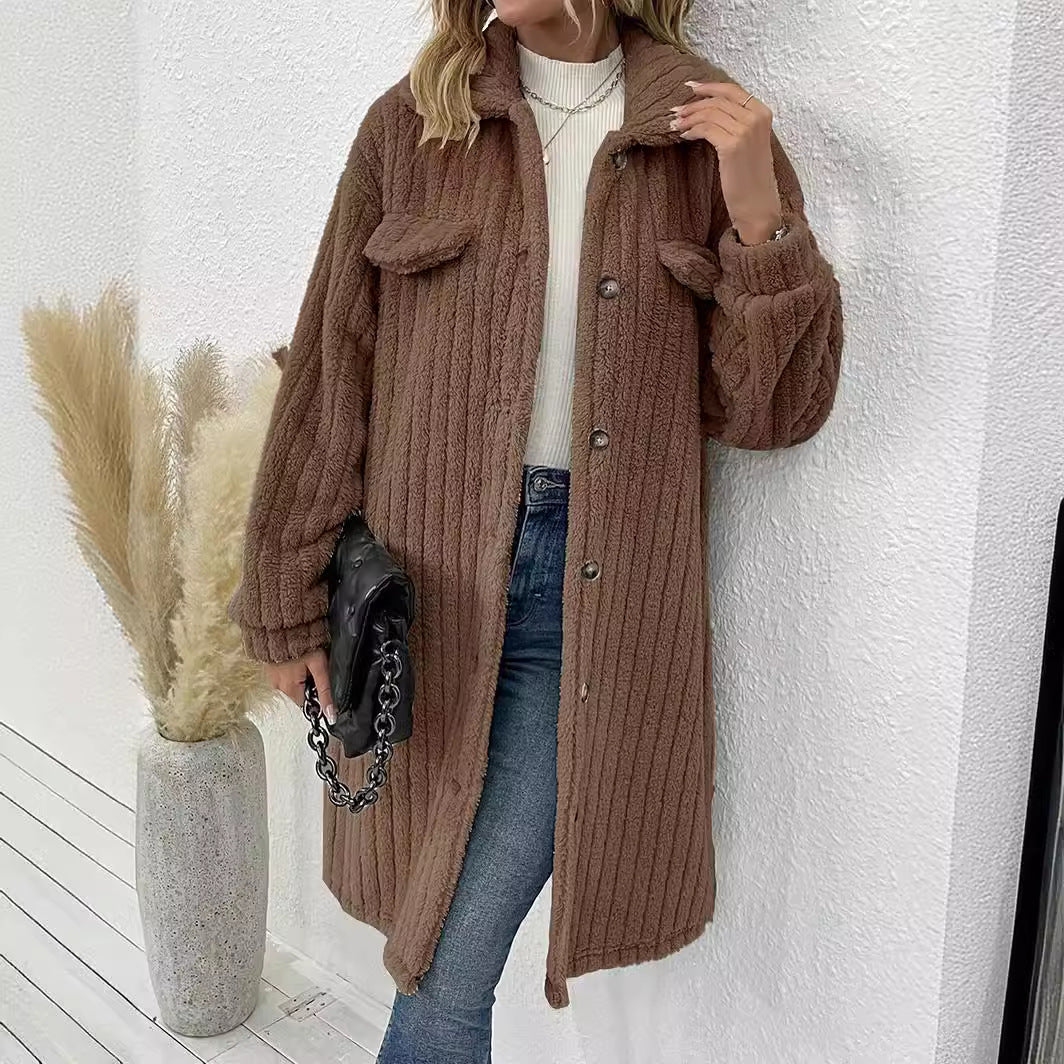Women's Creative Durable Fur Lapel Plush Coats