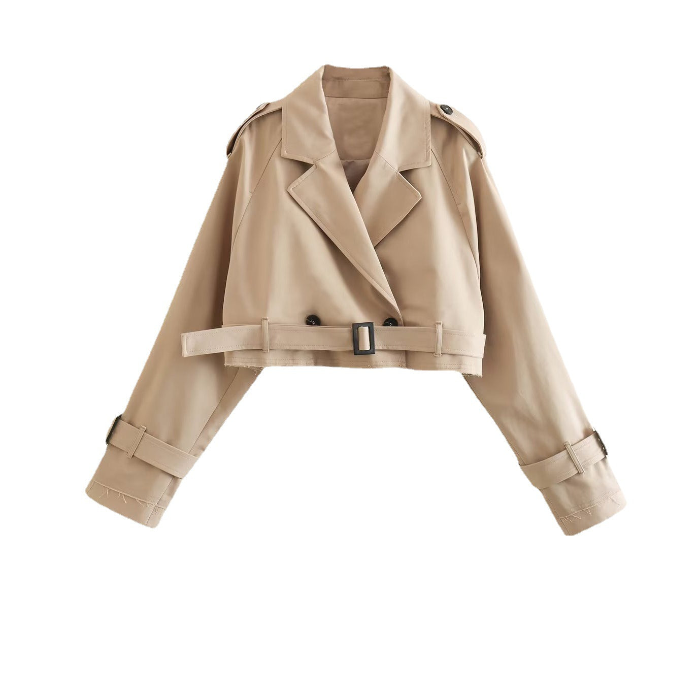 Women's Spring With Belt Long Sleeve Casual Coats