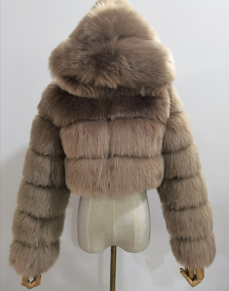 Women's Fur Imitation Warm Hooded For Coats