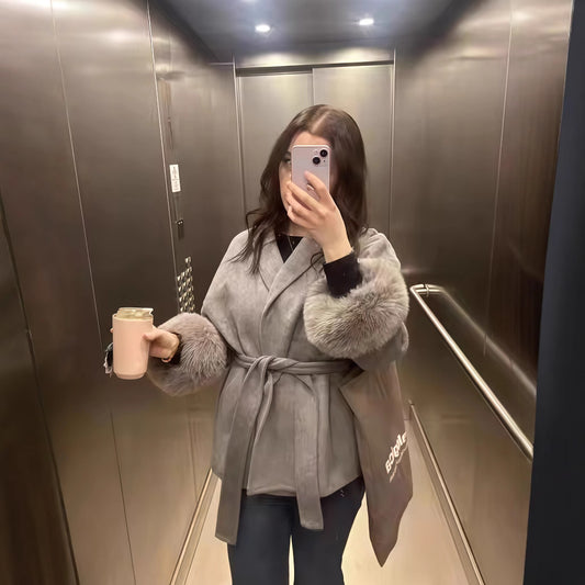 Casual Elegant Soft Loose Lapels Solid Coats
