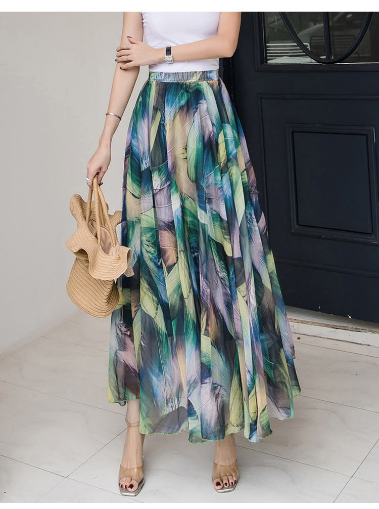 Floral Vacation Style Beach Female Summer Skirts