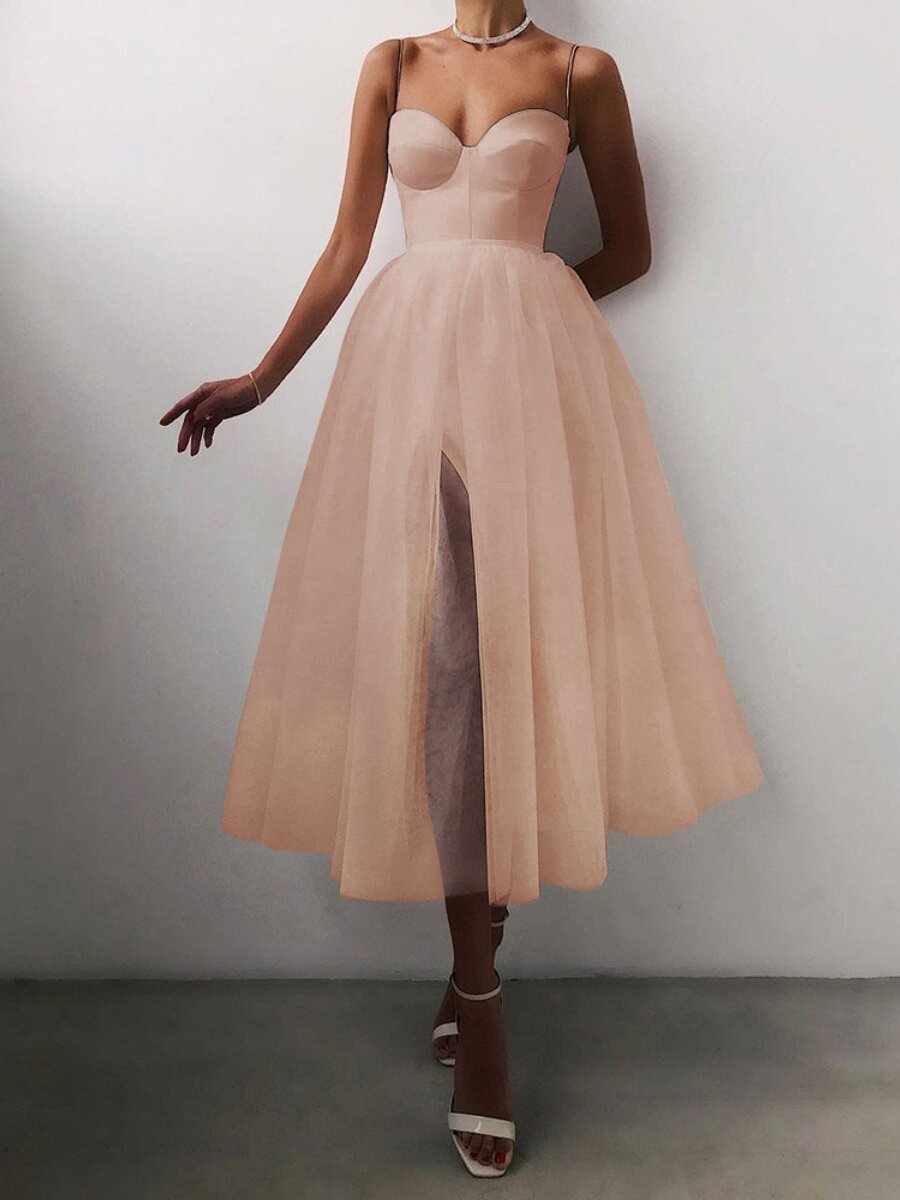 Women's Pretty Beautiful Straps Tulle Dress Wedding Dresses
