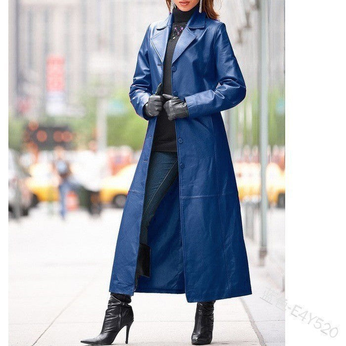 Women's Hot Single Button Leather Slimming Large Jackets