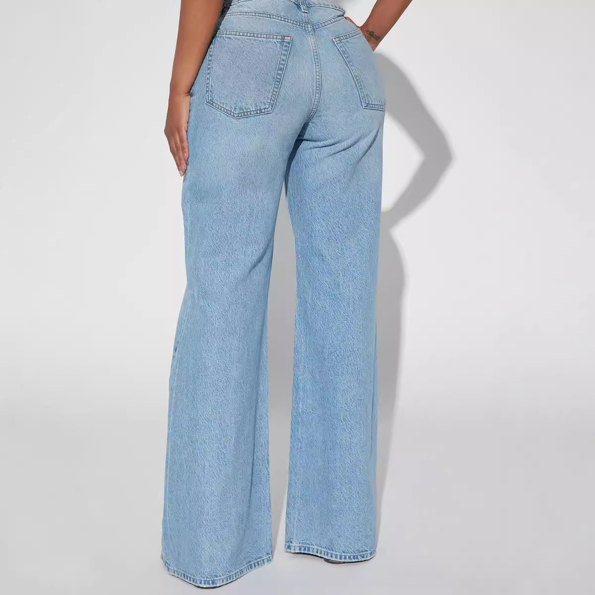 Women's Retro Loose Wide Leg Trousers Jeans