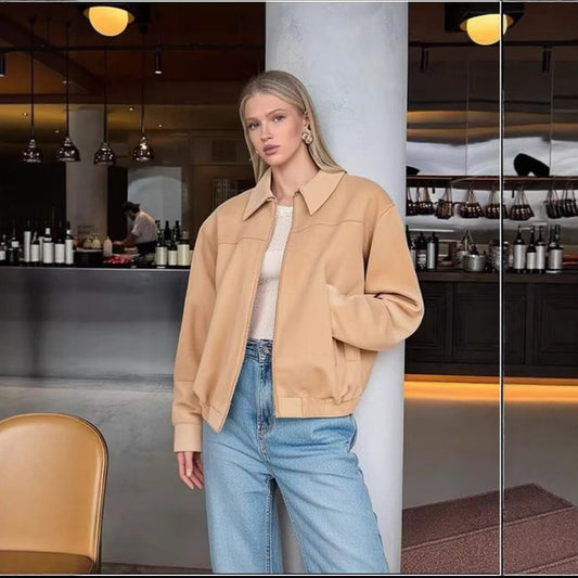Women's Versatile Cool Casual Suede Bomber Jackets