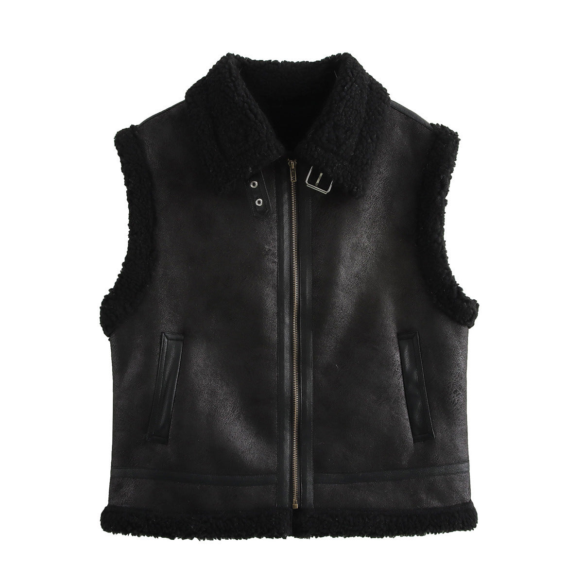 Women's Charming Fur One-piece Fleece Stitching Jackets