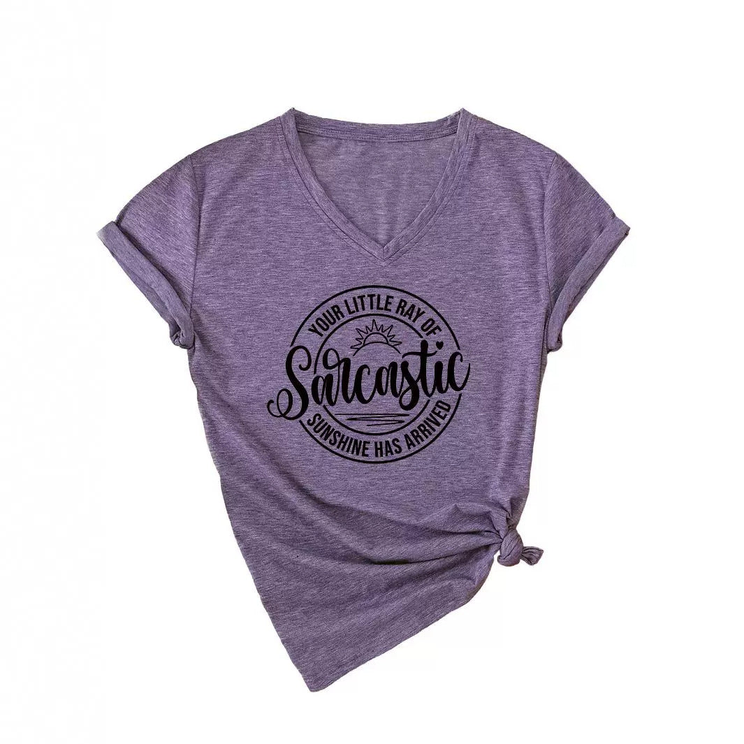 Women's Beautiful Casual Short-sleeved Fashion T-shirt Blouses