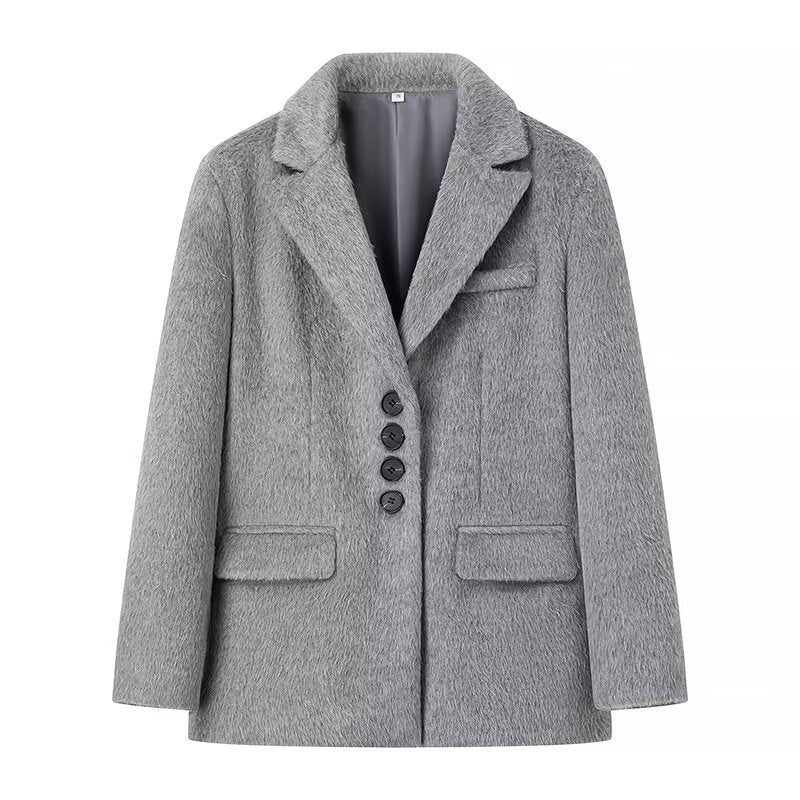 Women's Spring Street Fashion Casual Long Wool Suits