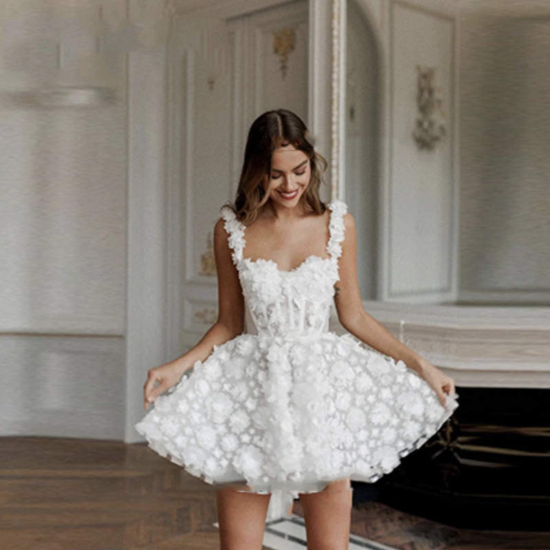 Wearable High Sense Lace Temperament Veil Tops