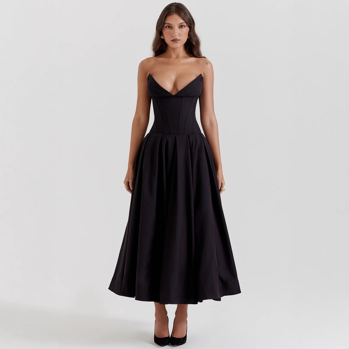 Women's Spring Dress Sexy Hot Sleeveless Mid-length Dresses