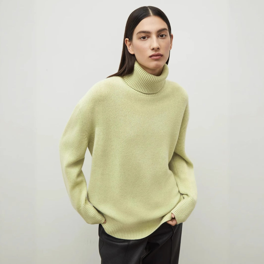 Women's Knitted Russian Turtleneck Loose Bottoming Sweaters