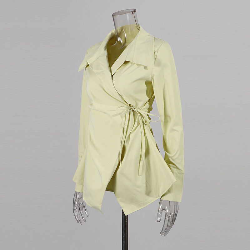 Shirt Early Autumn Fresh Simple Solid Blouses