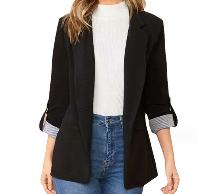 Comfortable New Fashion Stitching Lapel Graceful Blazers