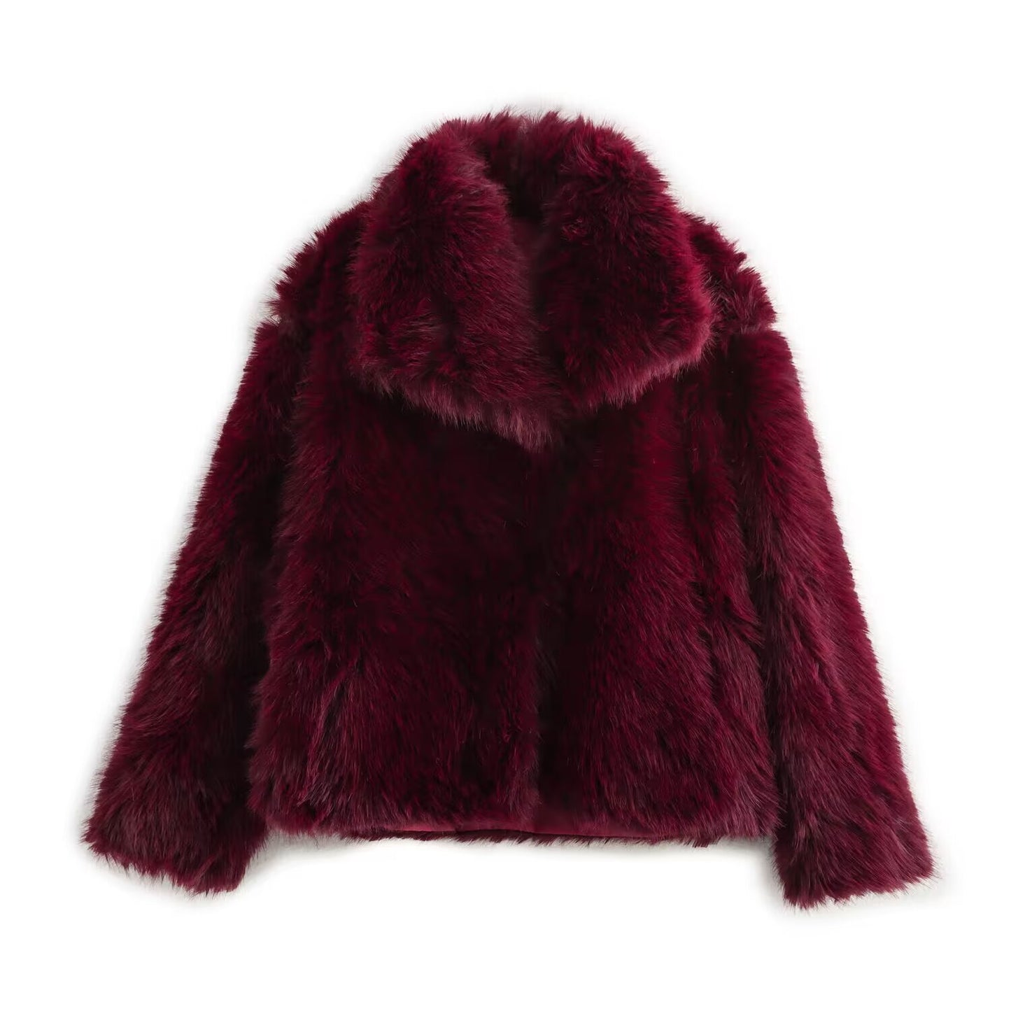 Women's Fashion Luxury Texture Imitation Fur Effect Coats