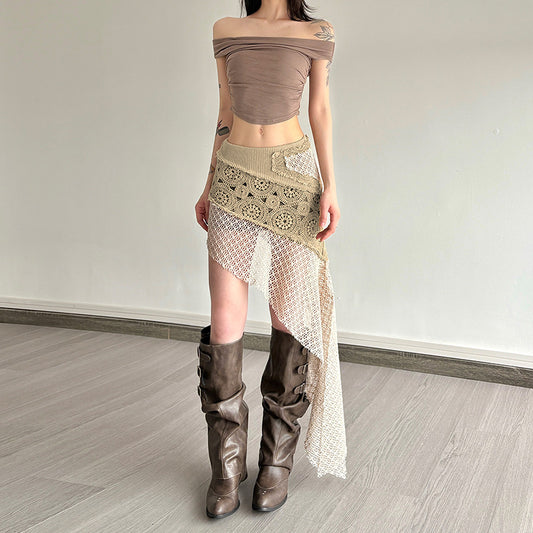 Women's Spring Solid Color Slim Retro Fashion Skirts