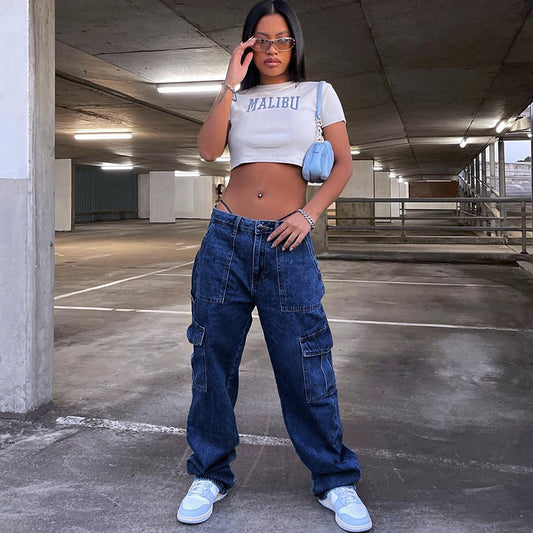Women's Graceful Popular Trendy Charming Cargo Jeans