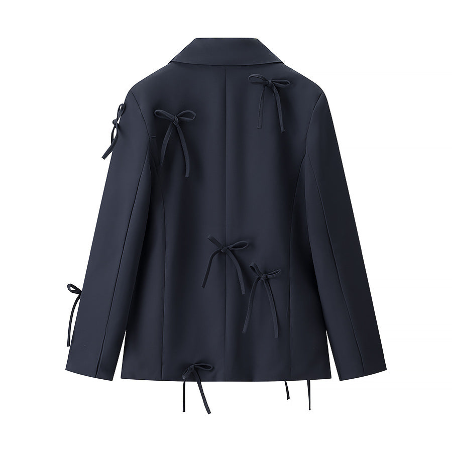 Women's Trendy Elegant Bow Decoration Design Blazers