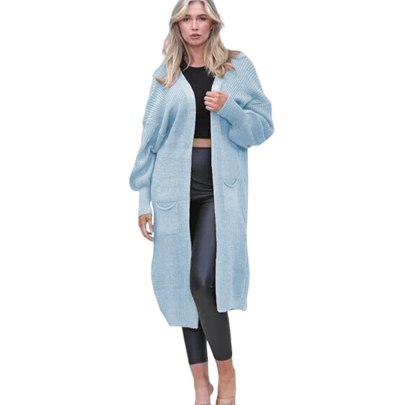 Women's Knitted Winter Set Loose Pockets Long Knitwear