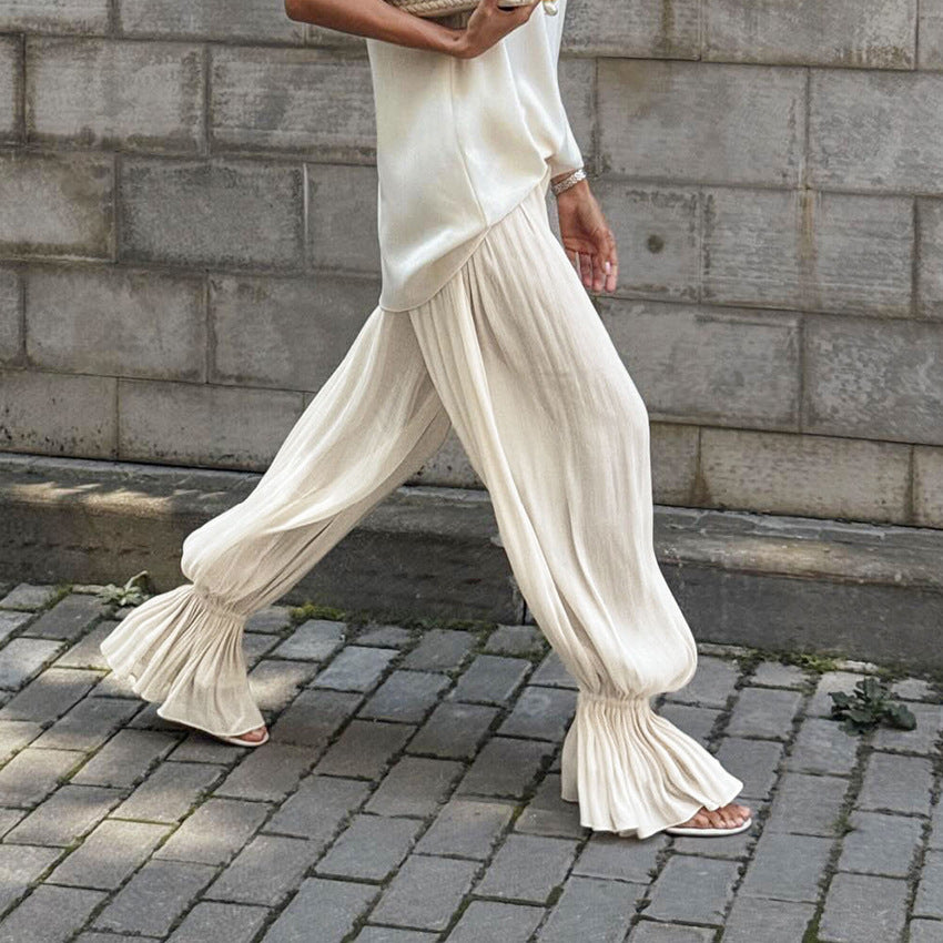 Women's Banded Design Graceful Fashionable Elegant Casual Pants