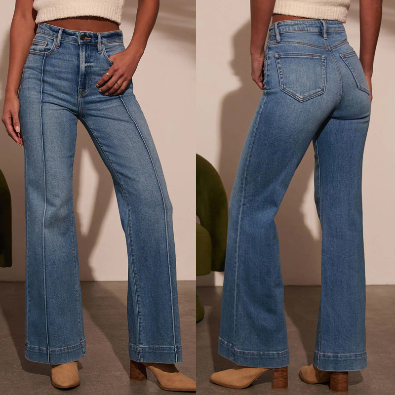 Women's Denim City Stretch Temperament Commute Washed Jeans