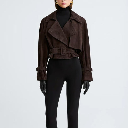 Women's Street Autumn Fashion Trendy Lapel Retro Coats