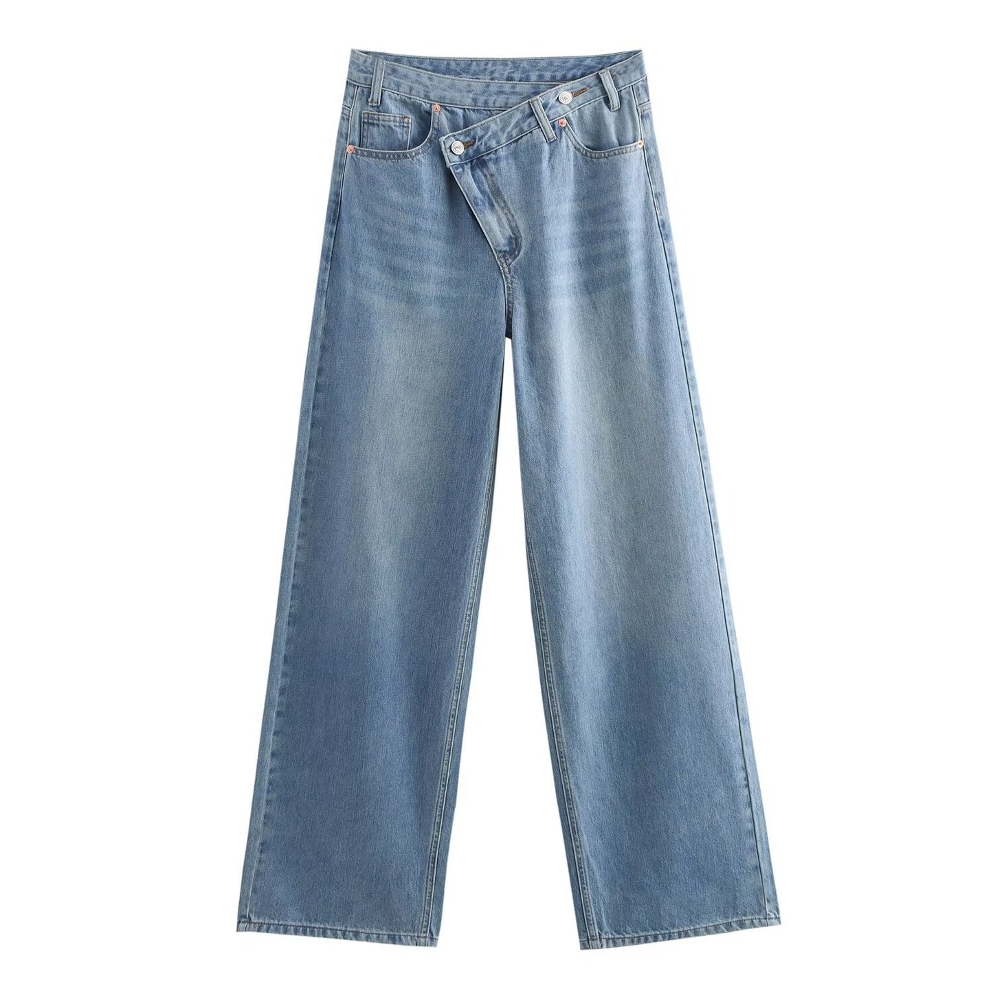 Women's Style Basic High Waist Wide Leg Jeans