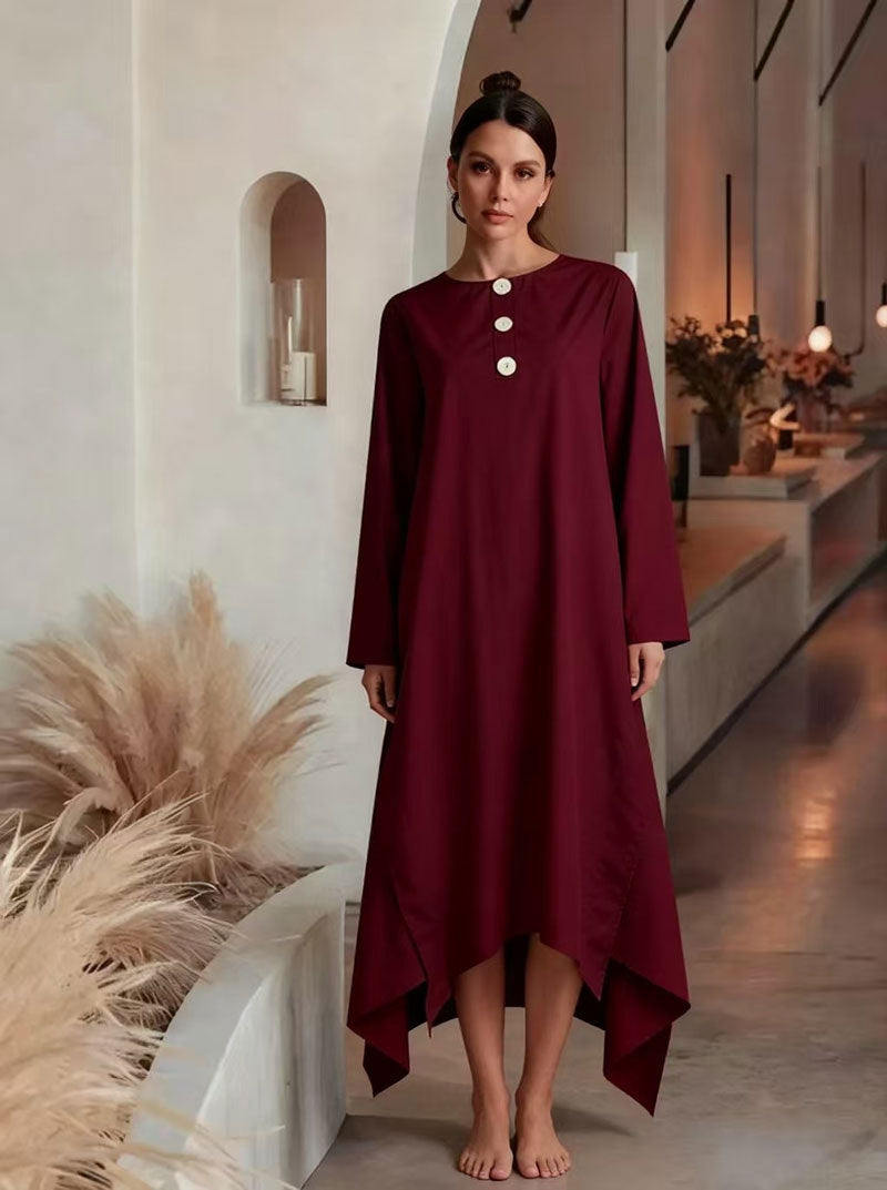 Women's Solid Color Long Sleeve Loose Thin Plus Size