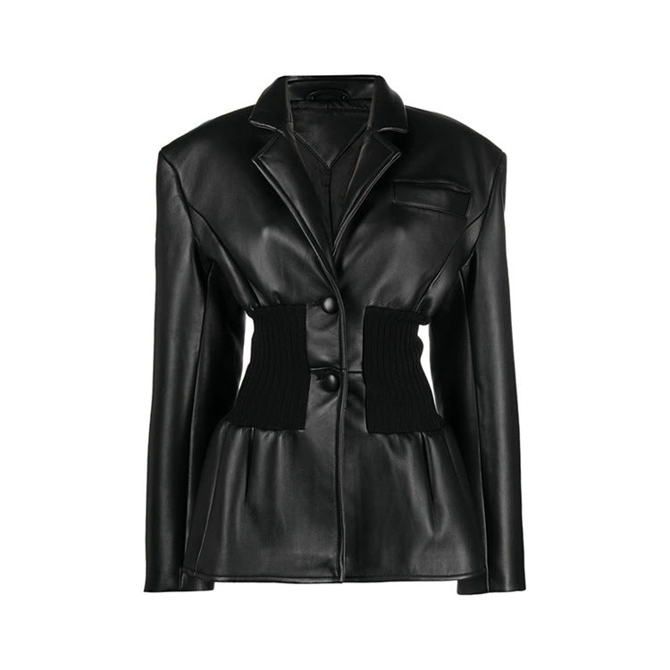 Niche Design Model Style Patchwork Knitting Super Blazers