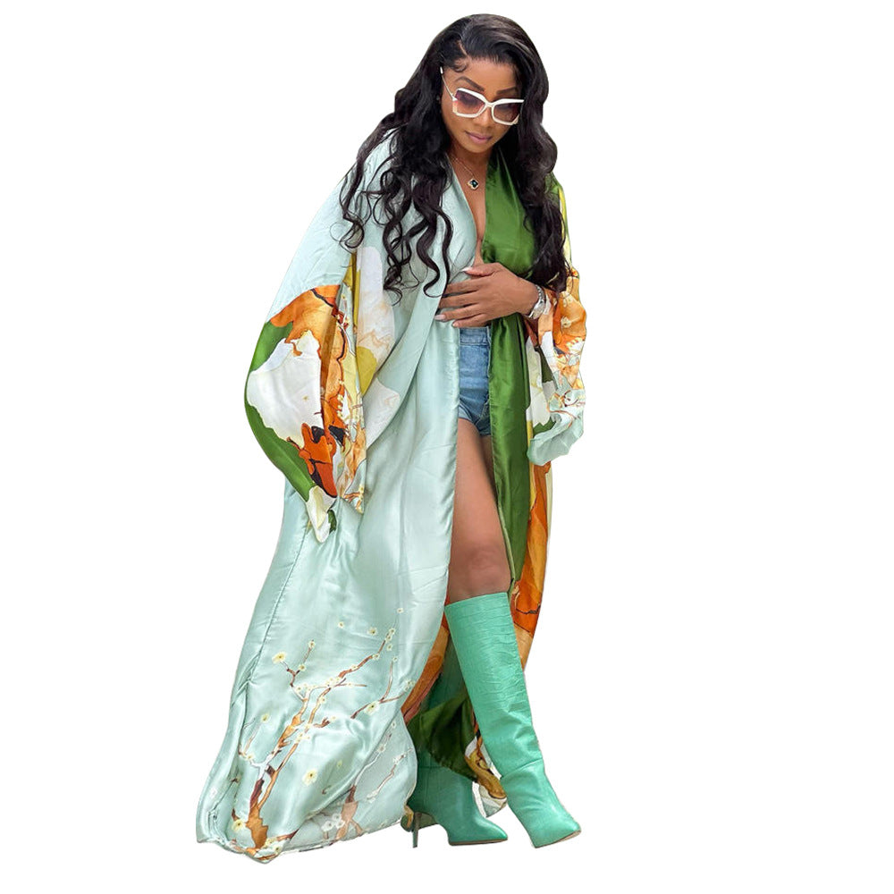 Women's Artificial Silk Fashion Casual Trench Coats
