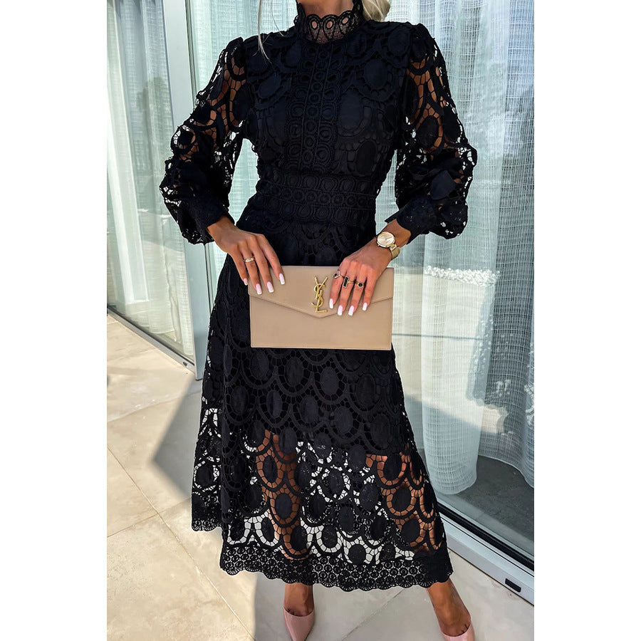 Stand Collar Casual Dress Loose Vacation Dresses