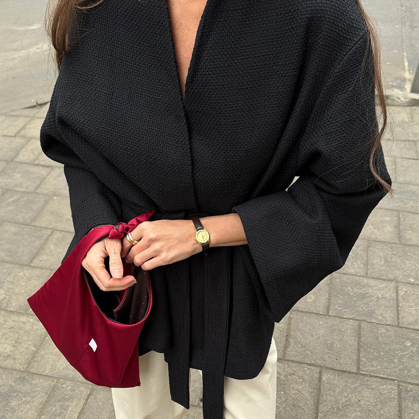 Style Long Sleeve Design Sense Graceful Fashionable Coats