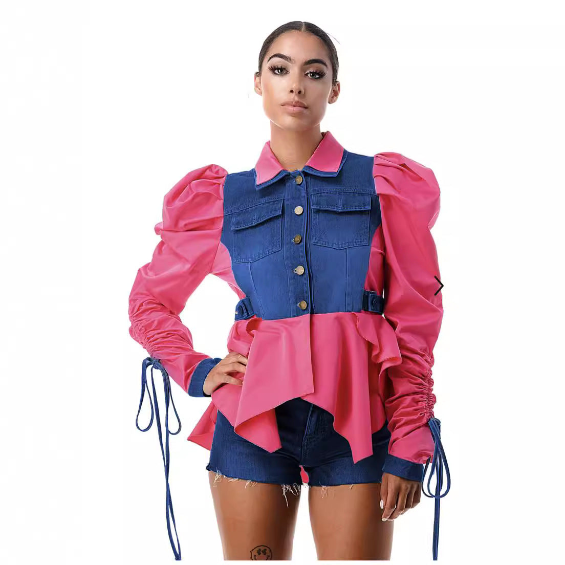 Women's Innovative Versatile Cool Patchwork Denim Blazers