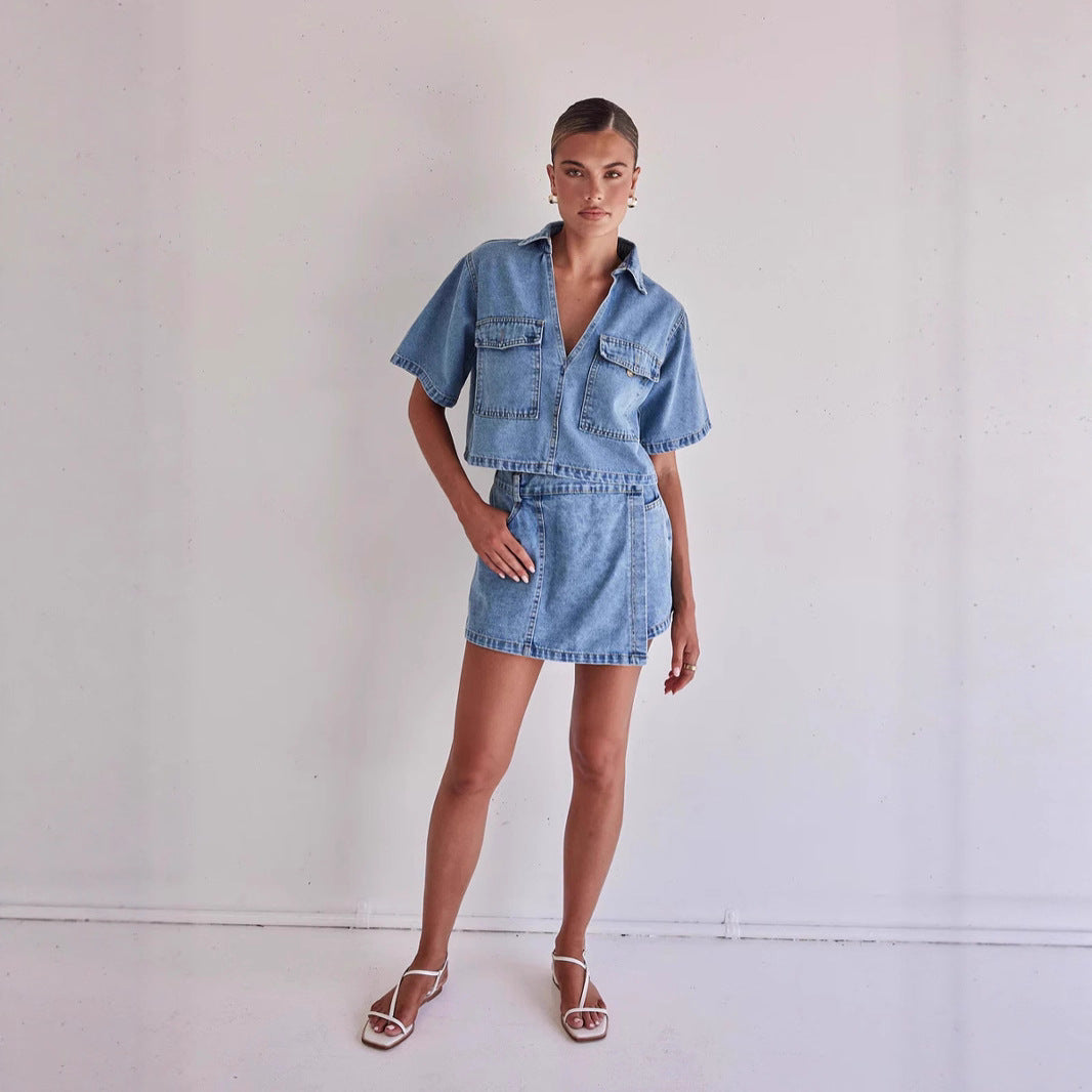 Comfortable Denim Irregular Fashion Style Matching Jackets