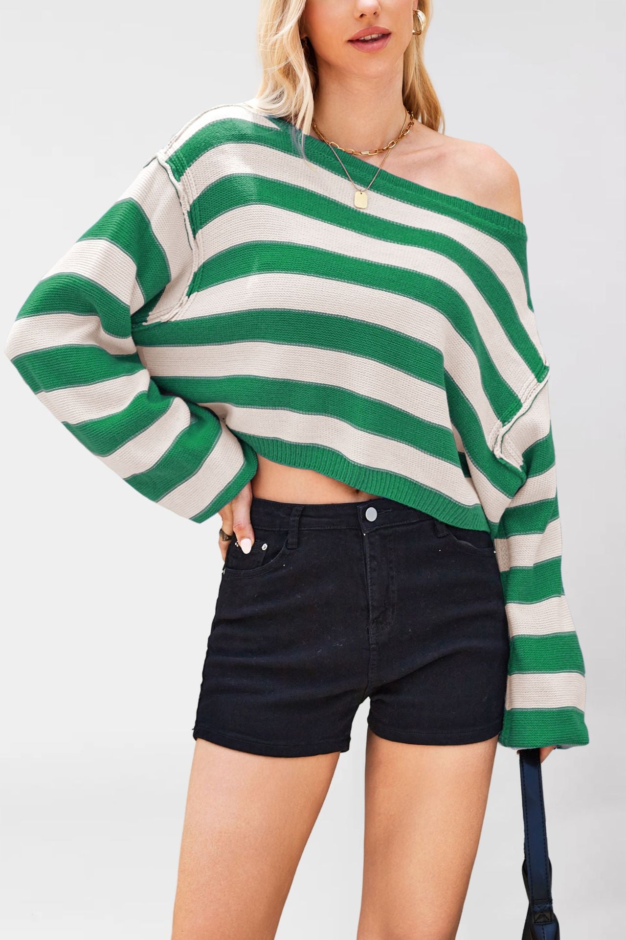 Women's Glamorous Trendy Pullover Striped Loose Sweaters