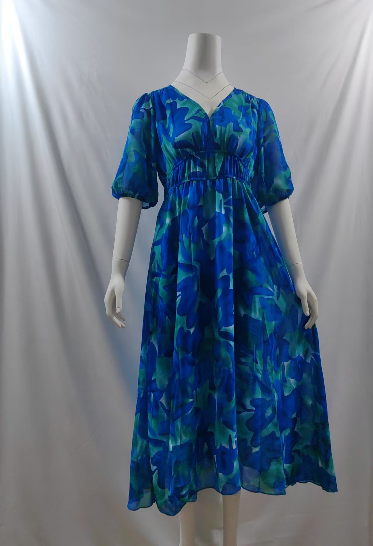 Casual Classic Summer Temperament Chiffon Printed Dress