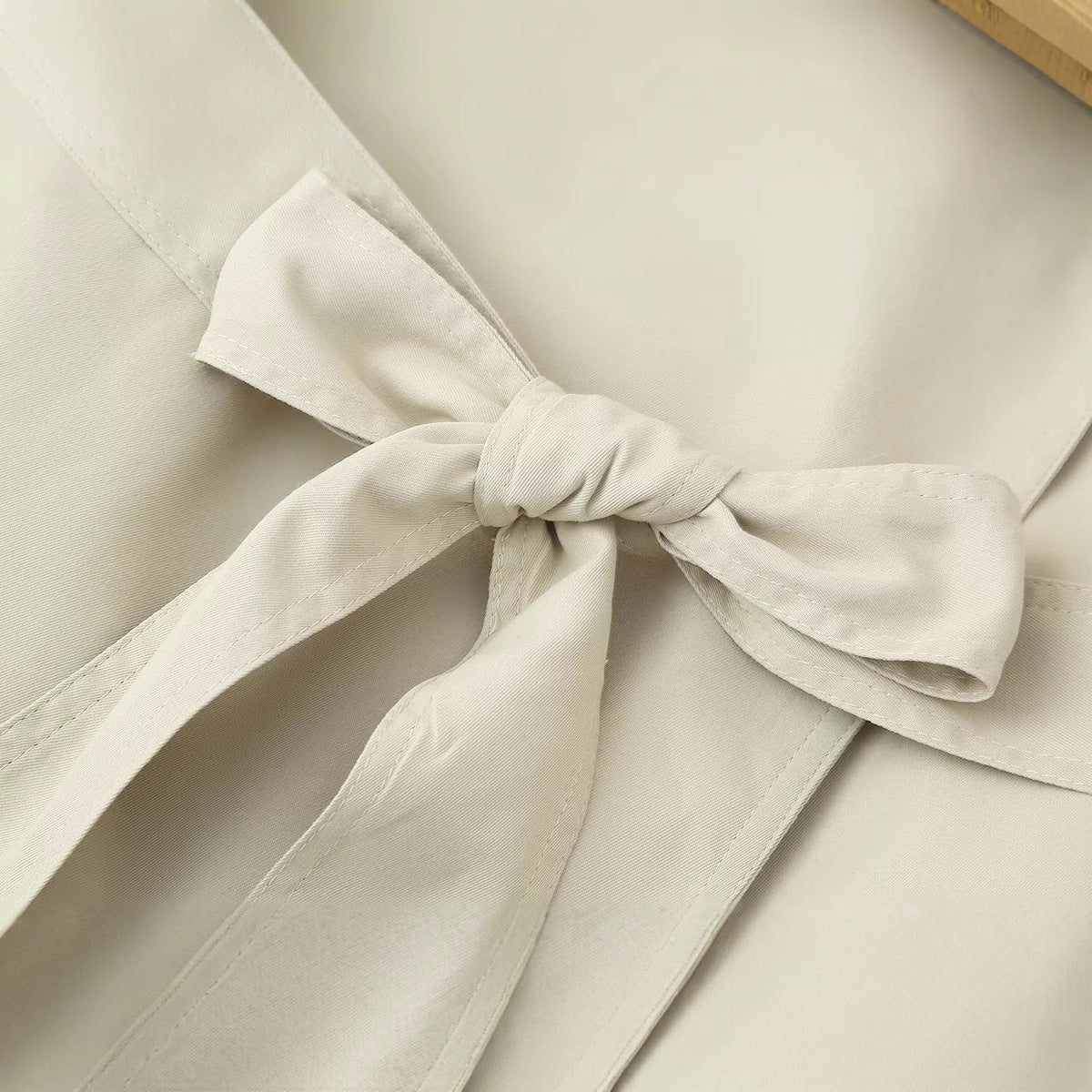 Women's Polo Collar With Belt Drop Shoulder Coats