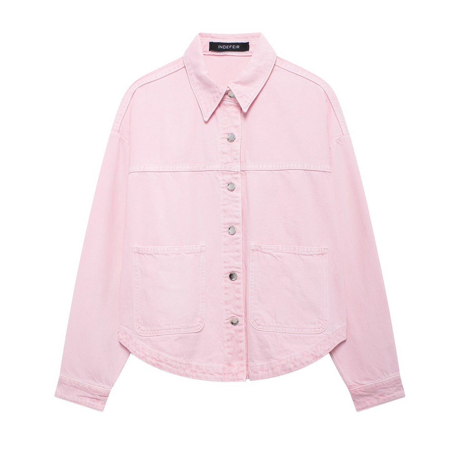 Women's Autumn Lapel Single Breasted Double Pocket Blouses