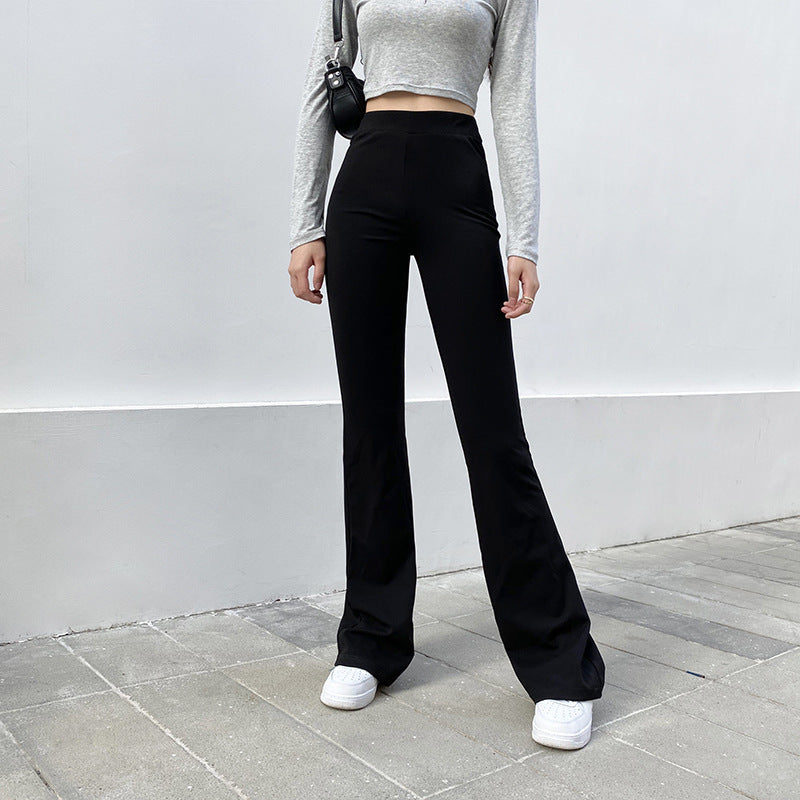Street Temperament Draping Skinny Slimming Wide Leg Professional Pants