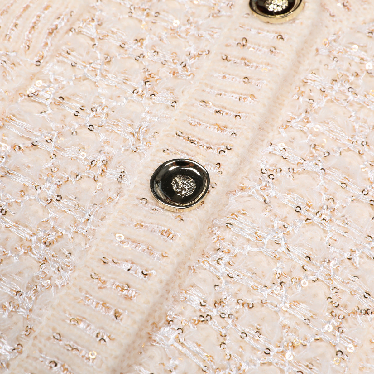 High Quality Sequined Knitted Long Sleeve Tops