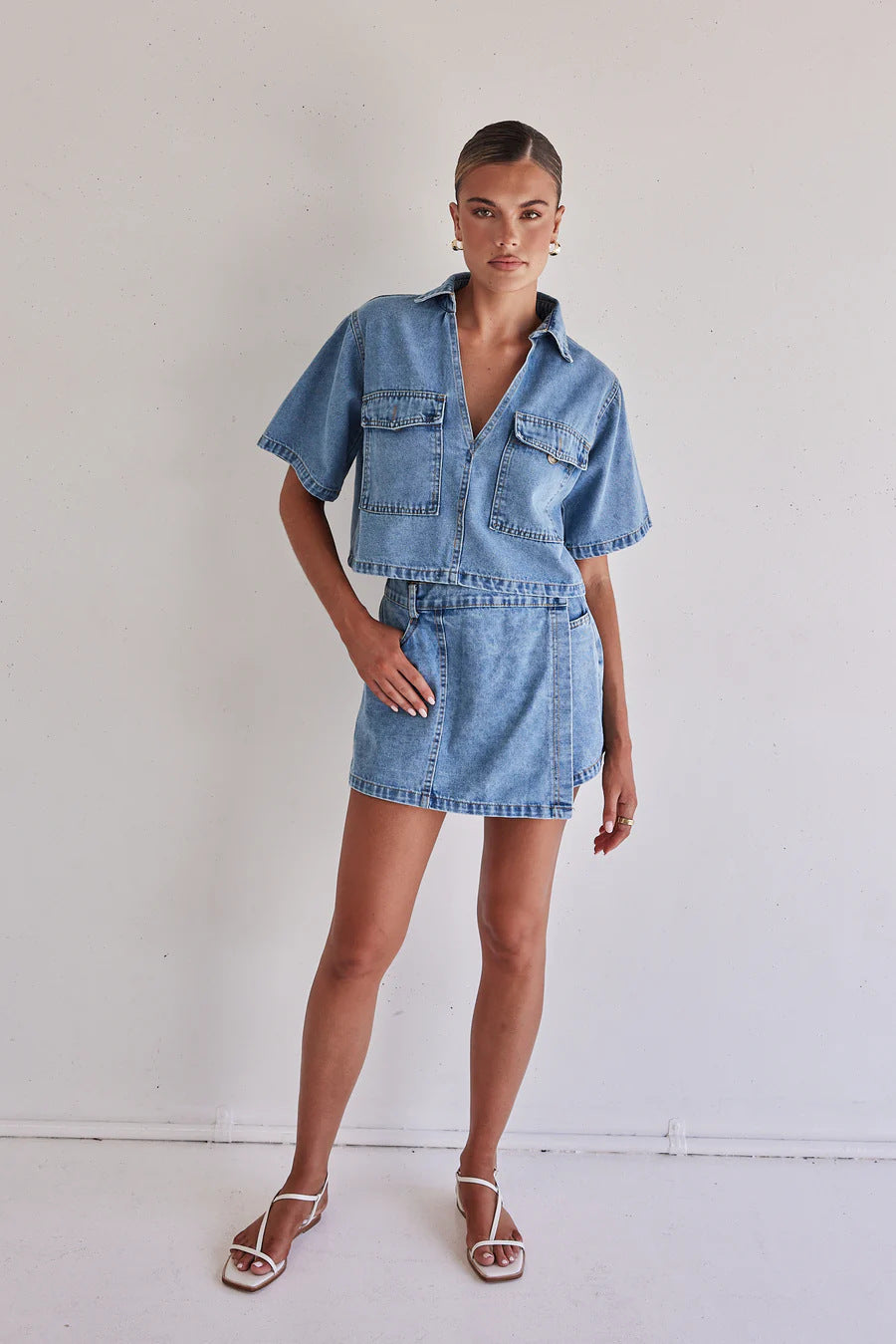 Comfortable Denim Irregular Fashion Style Matching Jackets