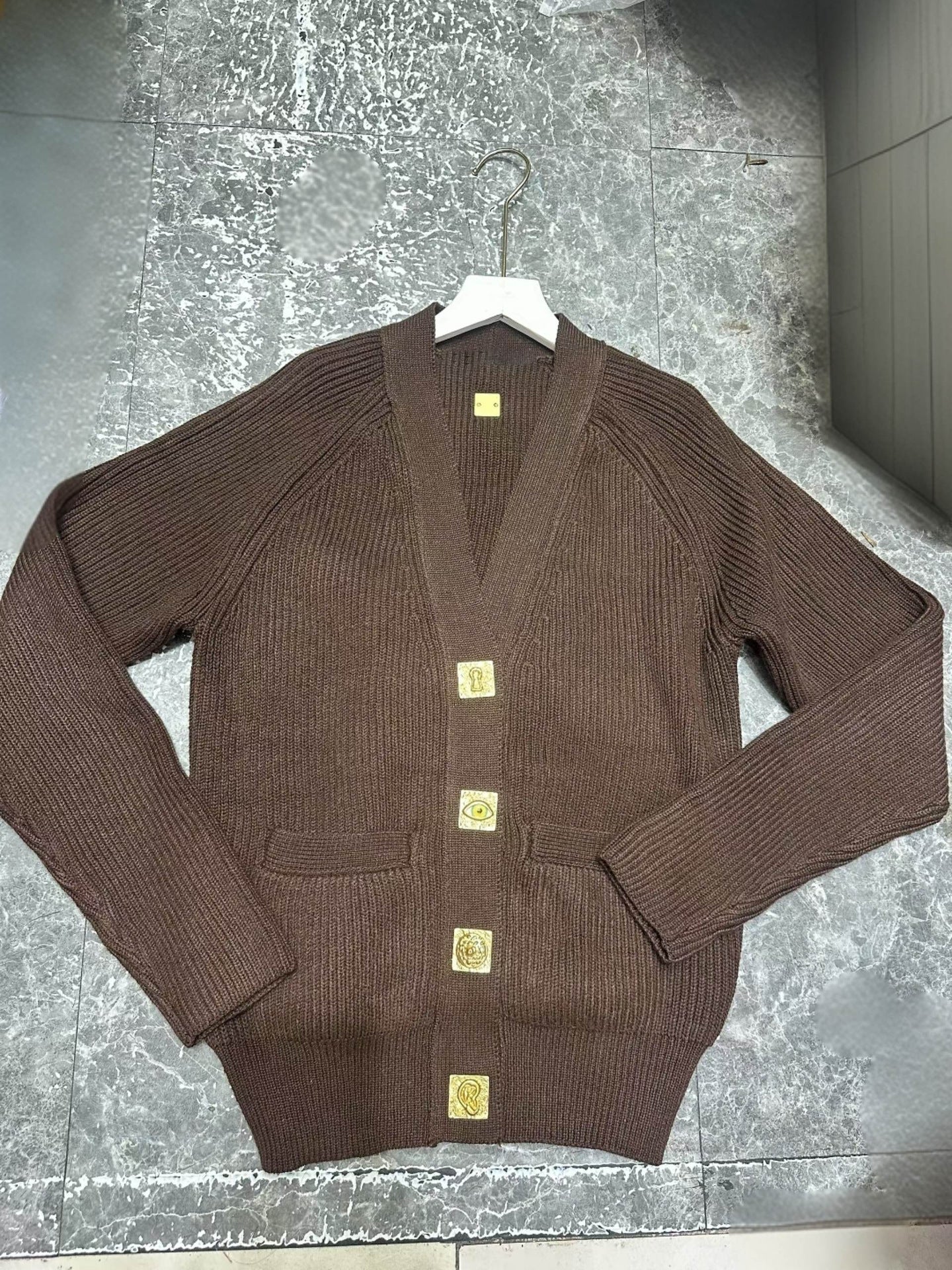Women's Elegant Long-sleeved Autumn Single-breasted High-grade Pure Sweaters