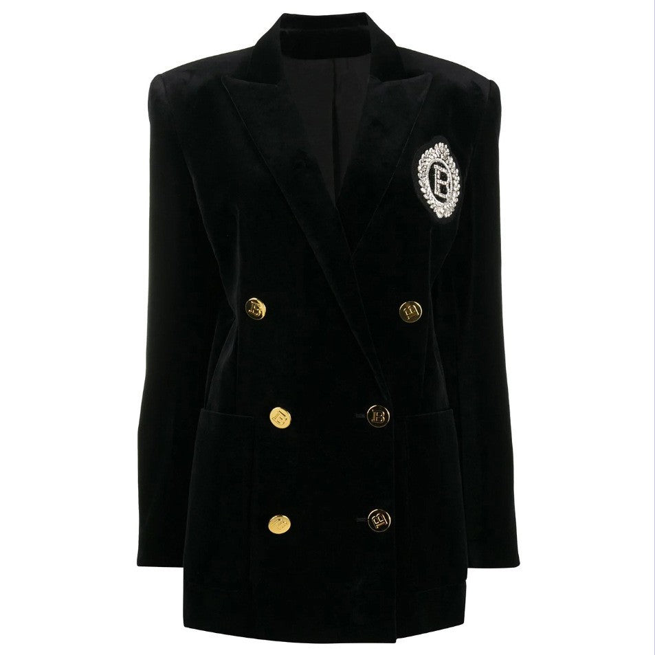 Women's Temperament Commute Collar Advanced Slim Mid-length Blazers