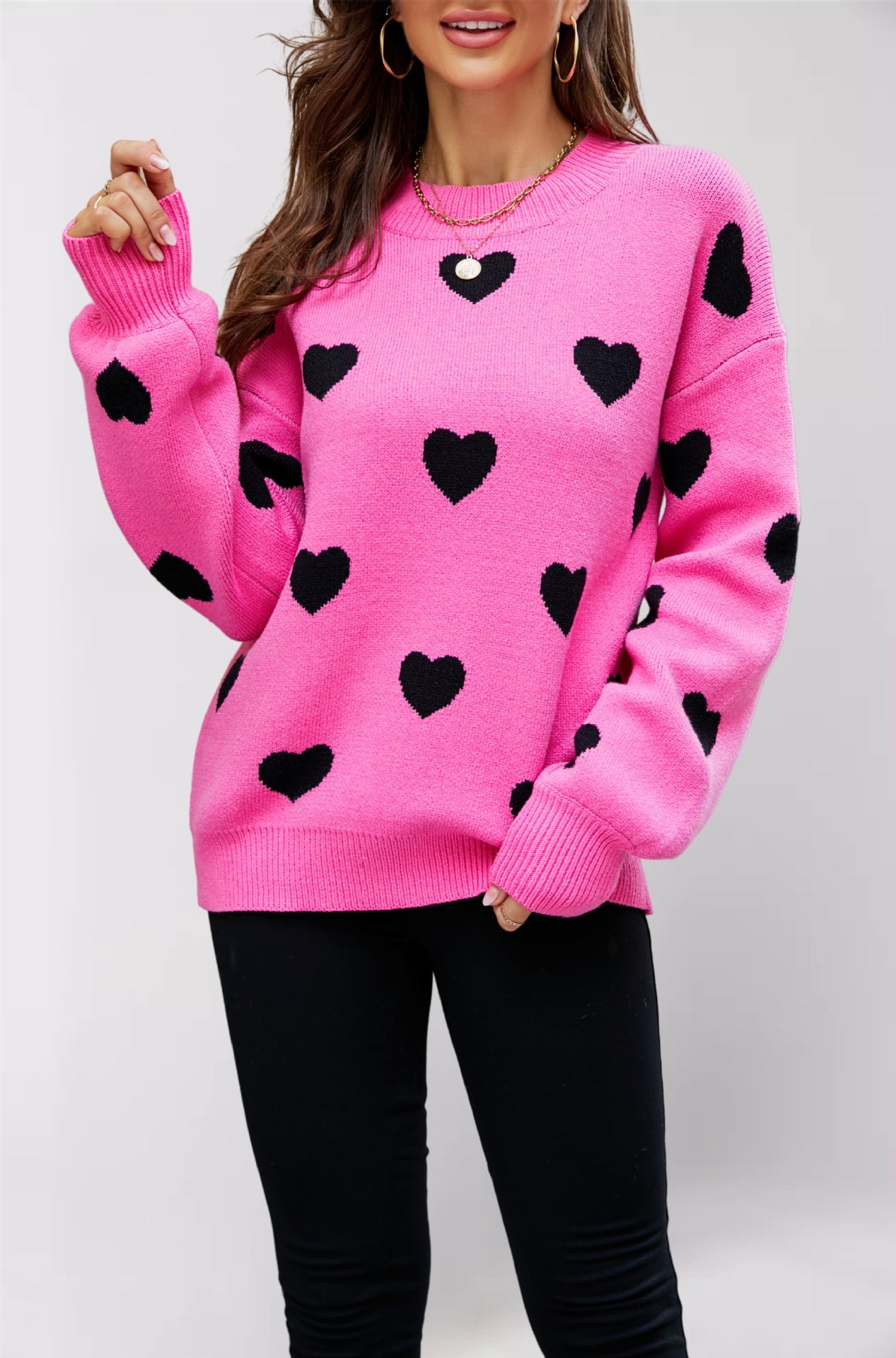 Women's Winter Valentine's Day Love Pullover Oversized Sweaters