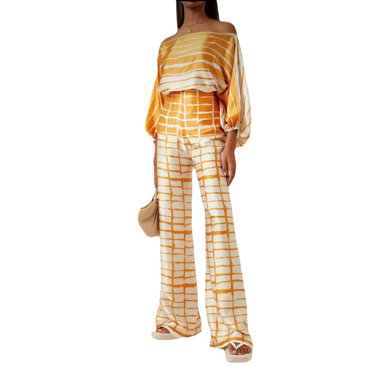 Women's Summer Slimming Casual Graceful Two Pieces Suits