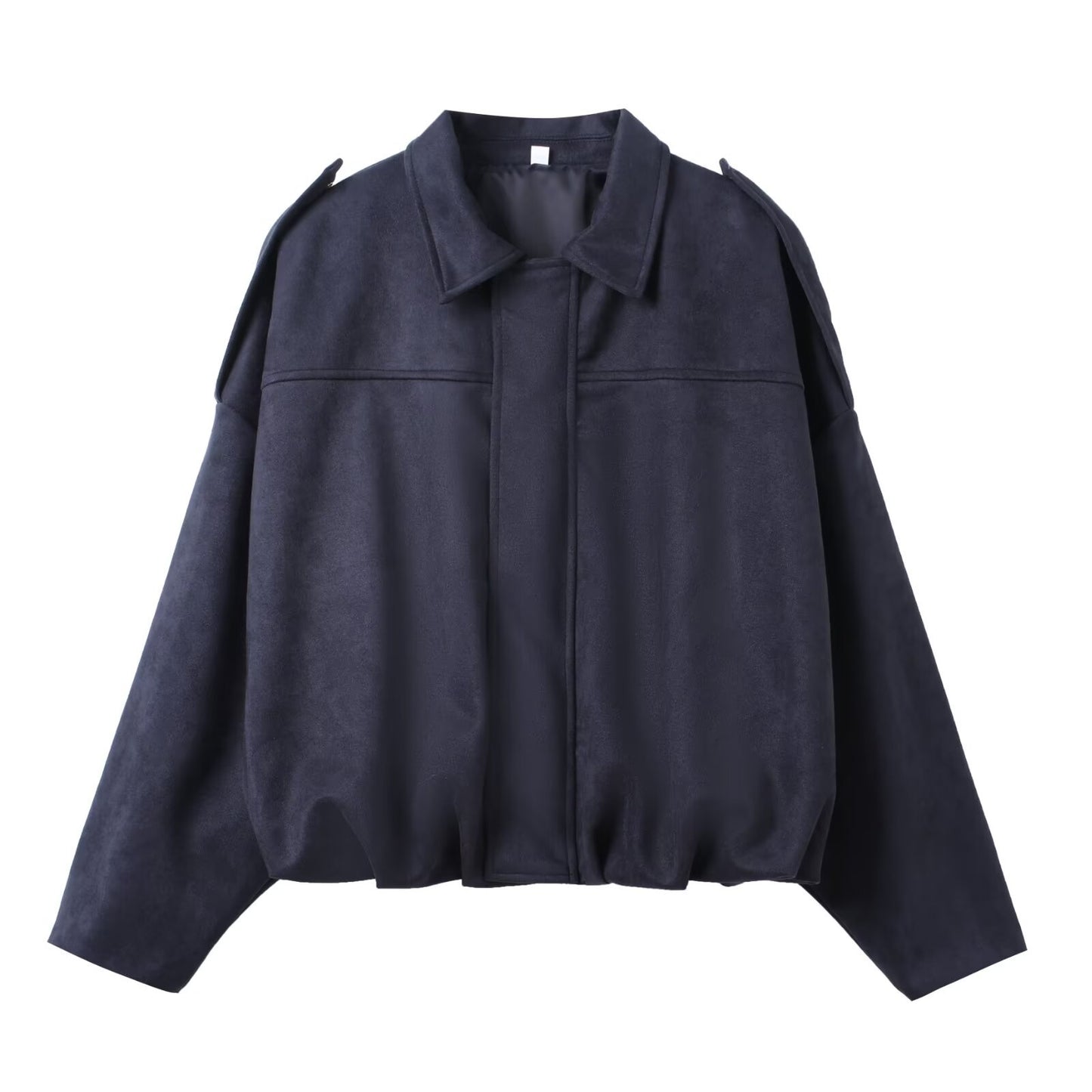 Women's Popular Suede Texture Lapel Bomber Jackets