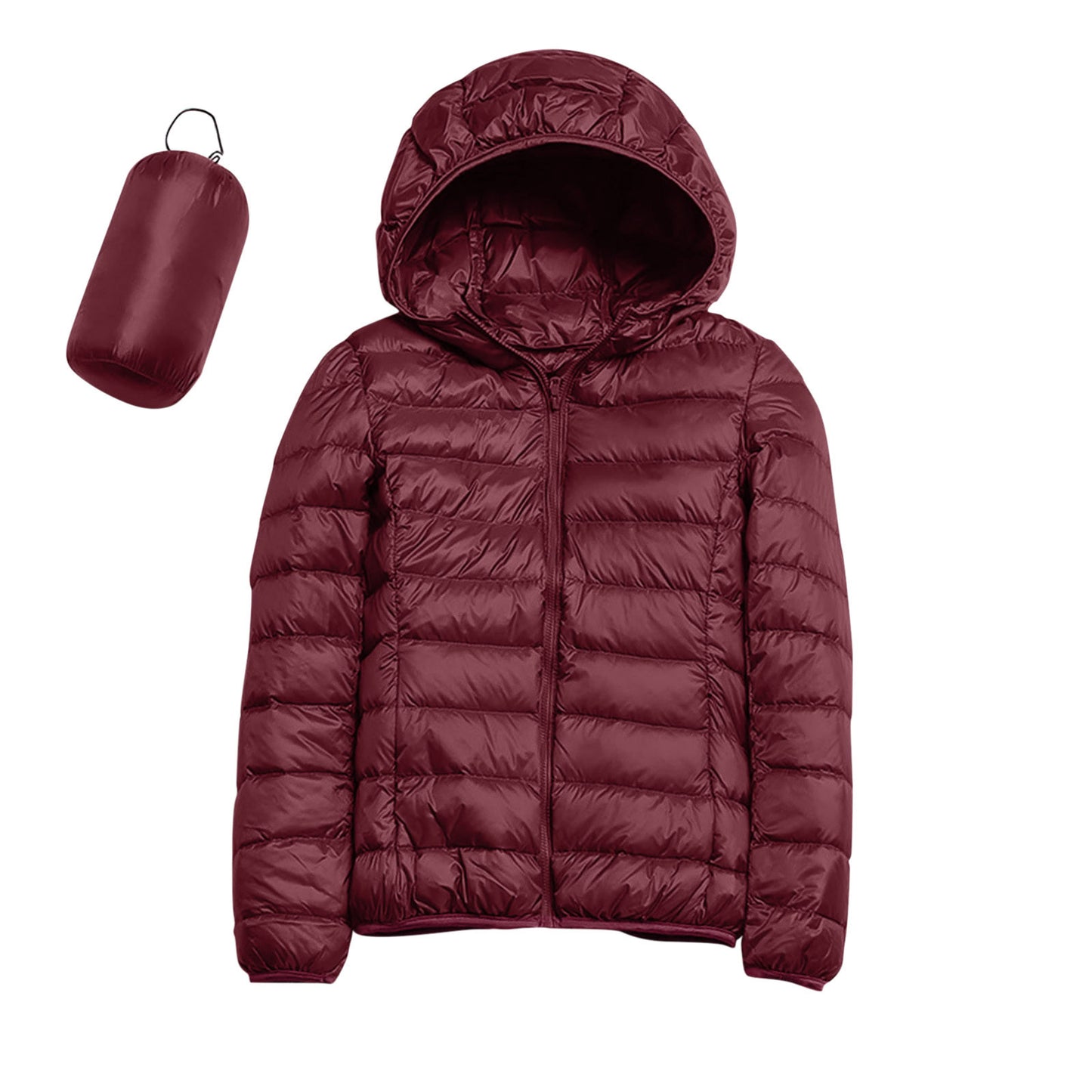 Women's Winter Casual Solid Color Lightweight Waterproof Jackets