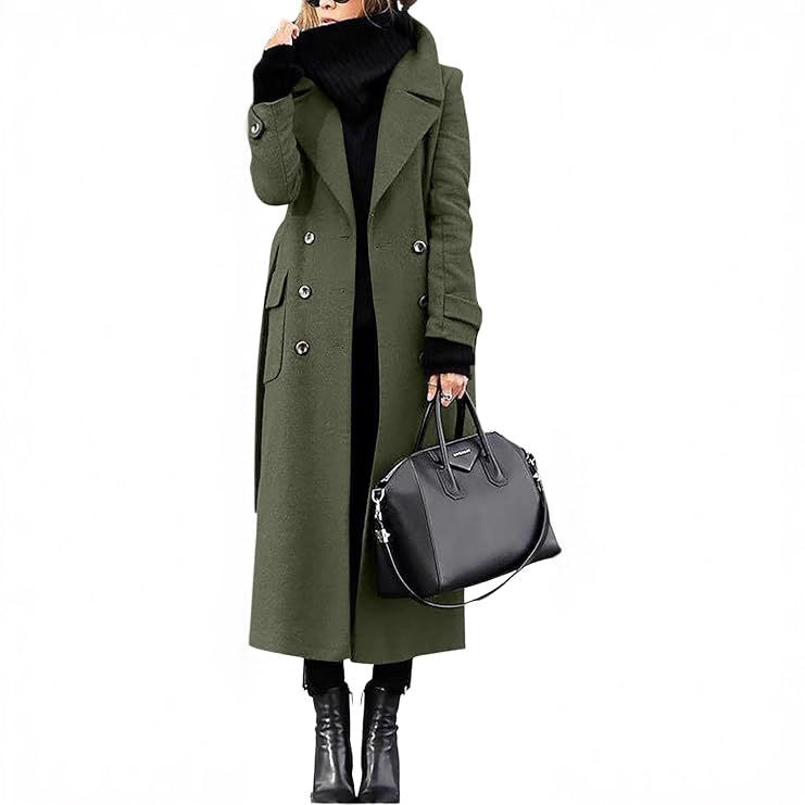 Women's Popular Single Thick Wool Extended Quality Coats